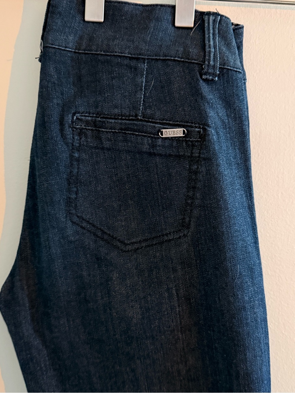 Guess Blue Denim Jeans with Embroidered Waistband Logo